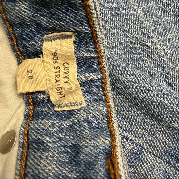 Madewell Curvy 90s Straight Jeans Women’s 28 High Rise Stretch Classic Casual - Picture 13 of 13